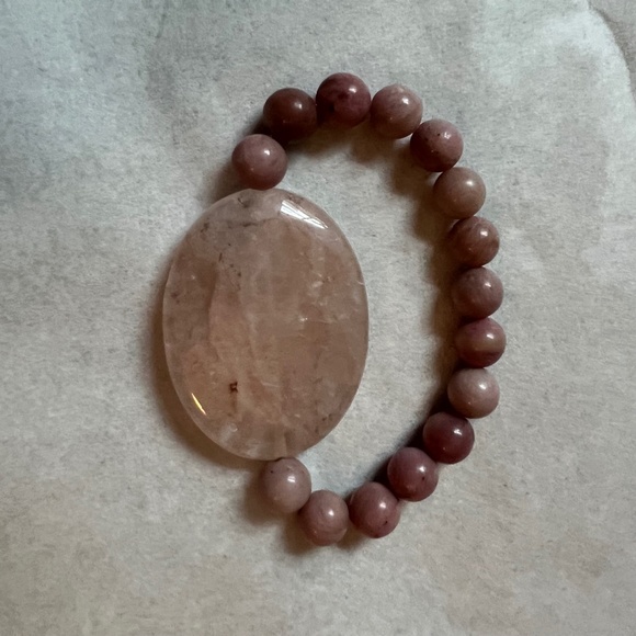 5 bracelet bundle: rose quartz, Tiger's eye, ; new without tags - Picture 2 of 14